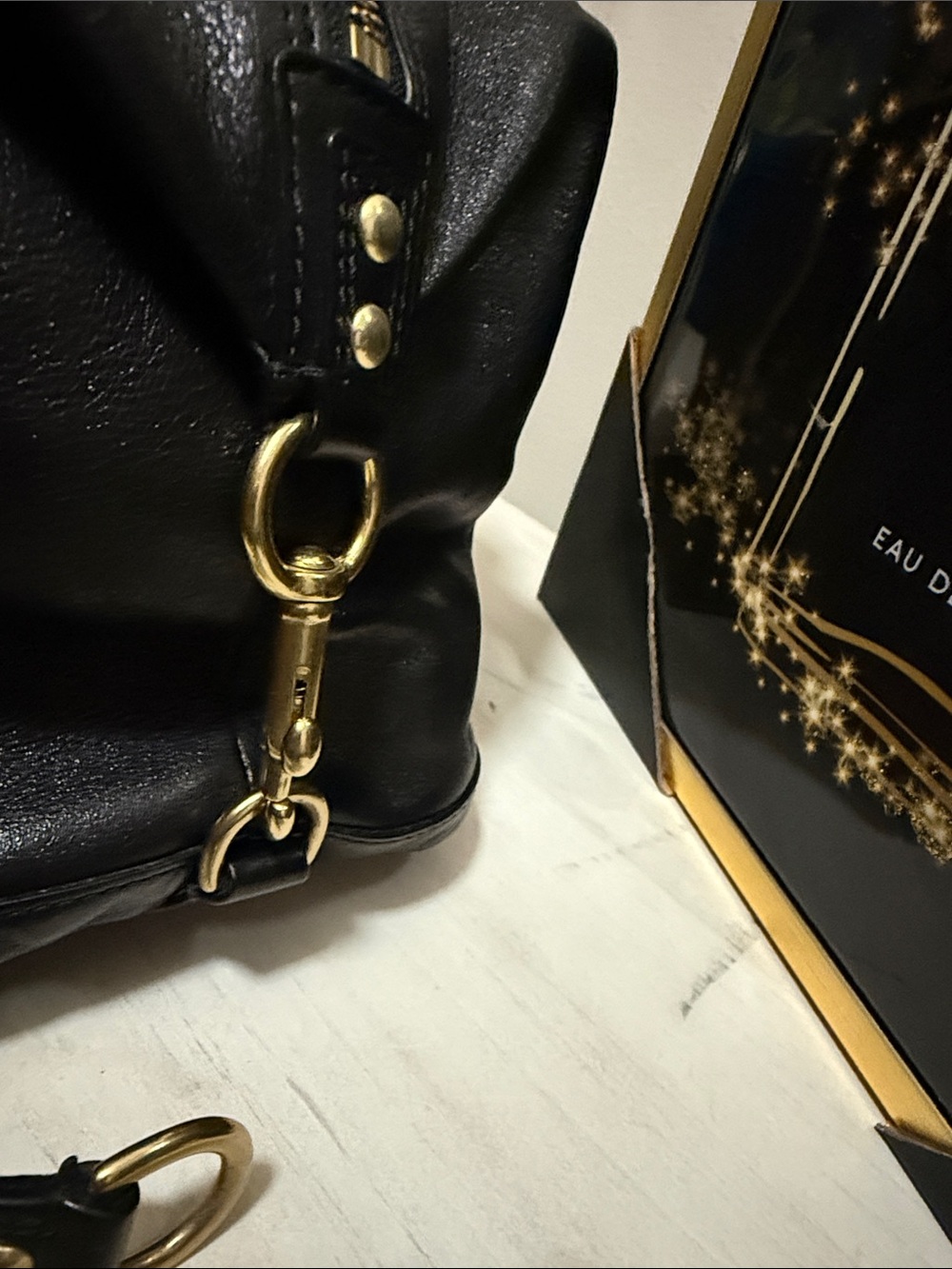 Coach Madison Sabrina Black Leather Satchel with Gold Hardware - Picture 4 of 15